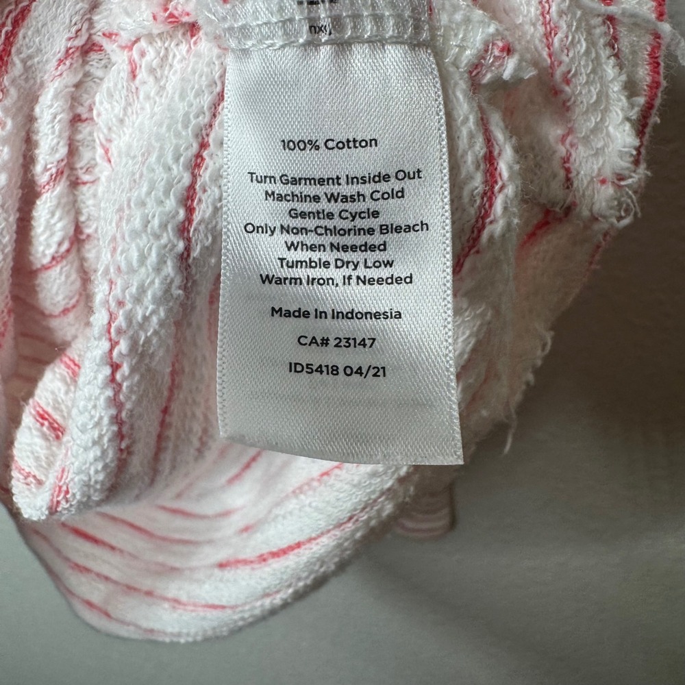 T‎ by Talbots Women's White Red Striped Cotton Long Sleeve Top XL Petite Casual - Picture 4 of 9